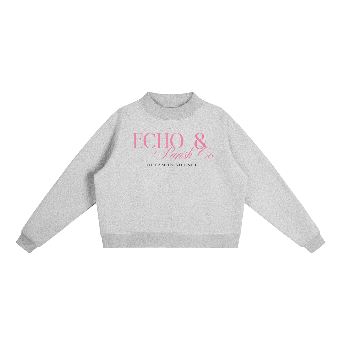 Essential Fleece Mock-Neck Crew Sweatshirt